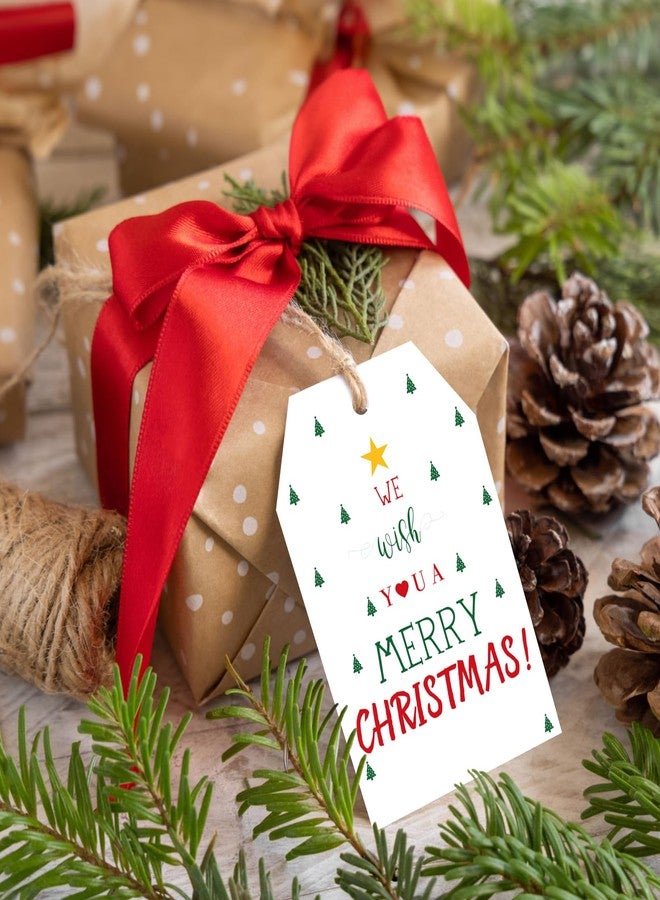 KINGLAKE Tags With String - 50 Pcs Xmas Paper Labels for Presents, Holiday Wrapping, and Merry Christmas Gifts - Image 4